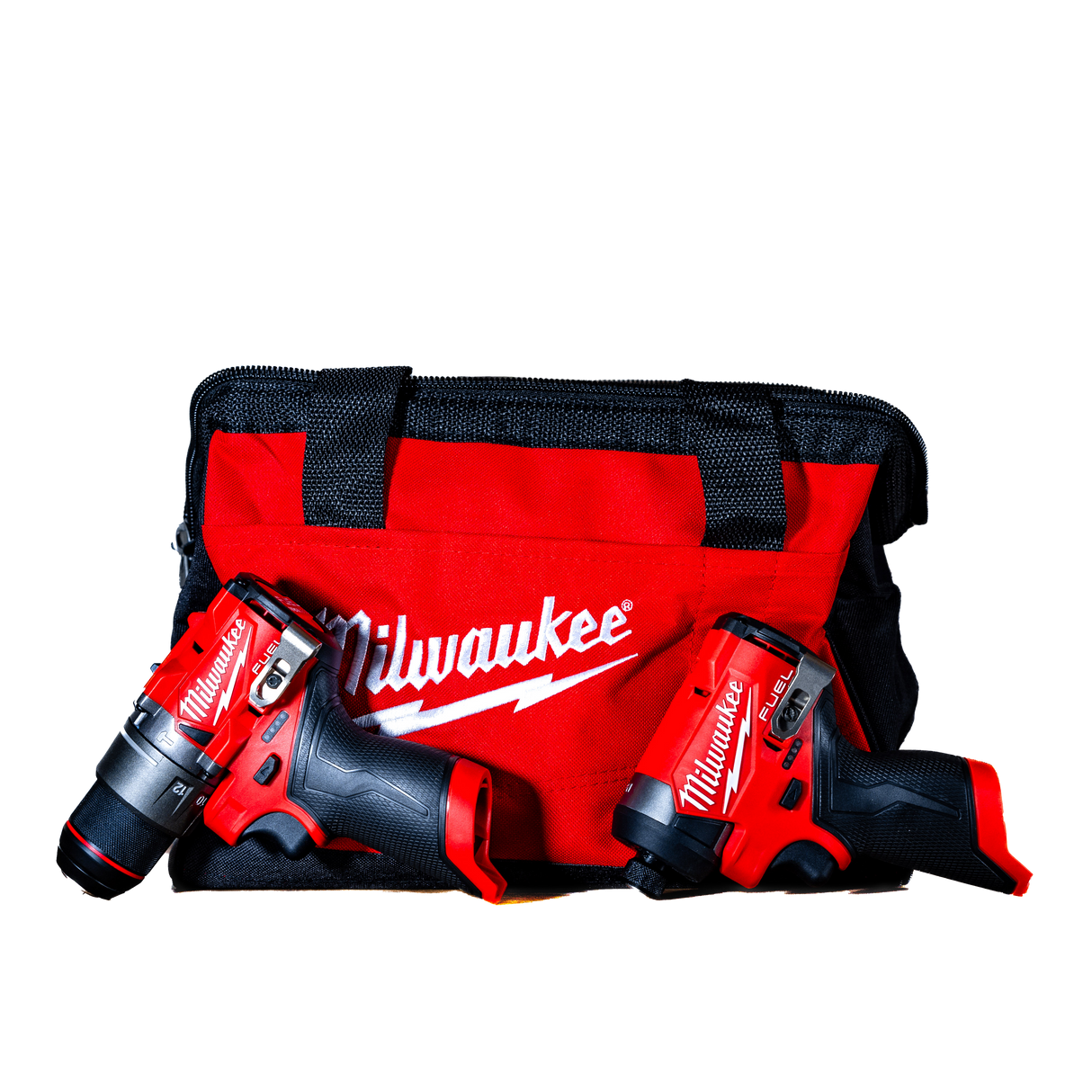 FUEL SET - Milwaukee M12 FUEL ½" Hammer Drill ¼" Hex Impact Driver with USA FUEL BAG